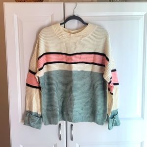 NWOT Knit Striped Sweater Size XL
